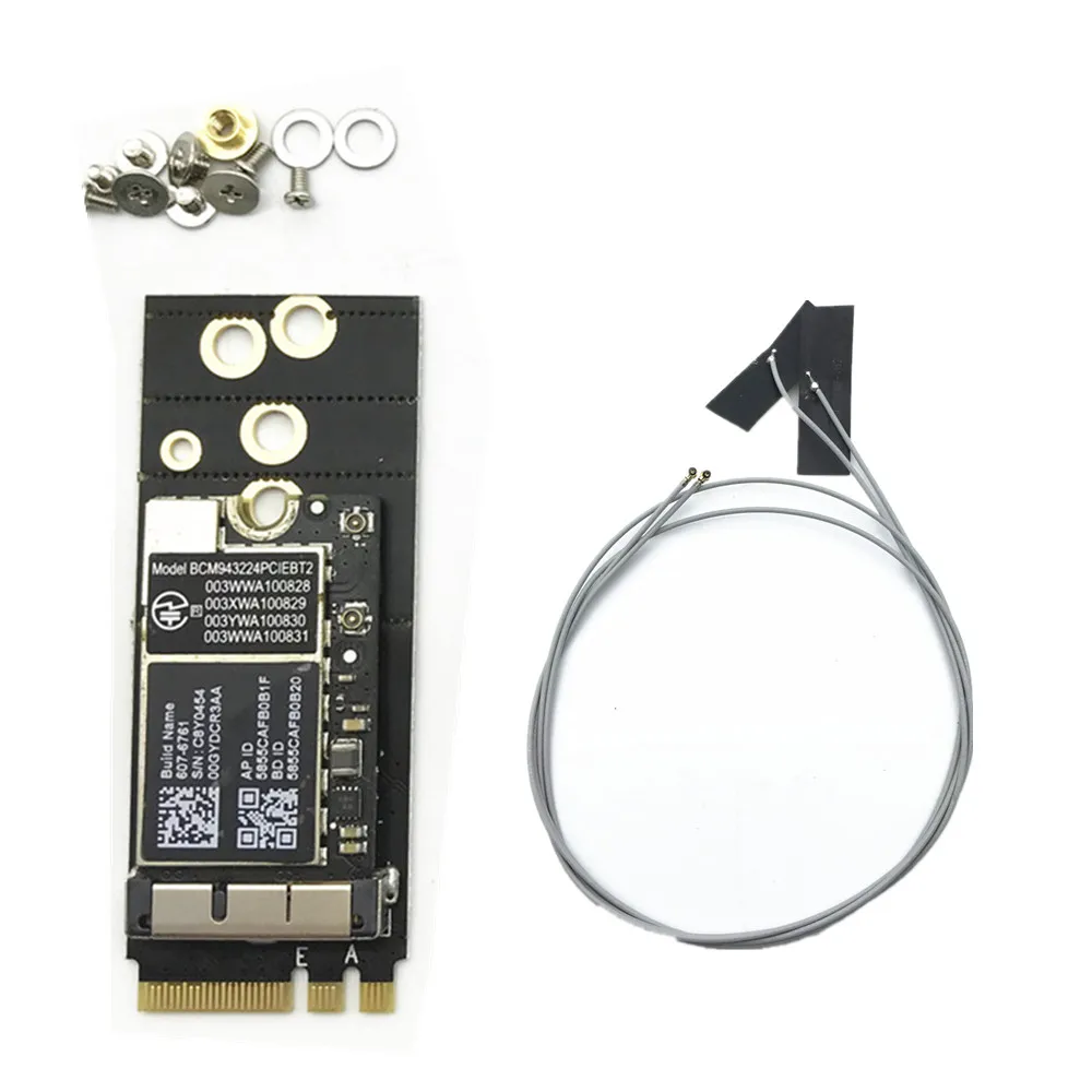 Broadcom bcm94 3224pciebt2 300 Мбит/с Bluetooth 4 0 NGFF M.2 ключ A/E карта + антенны для Mac OS Hackintosh|broadcom