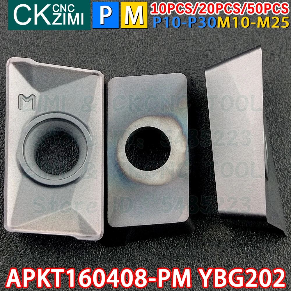 APKT160408-PM YBG202 APKT 160408 PM твердосплавные вставки квадратное плечо фрезерование