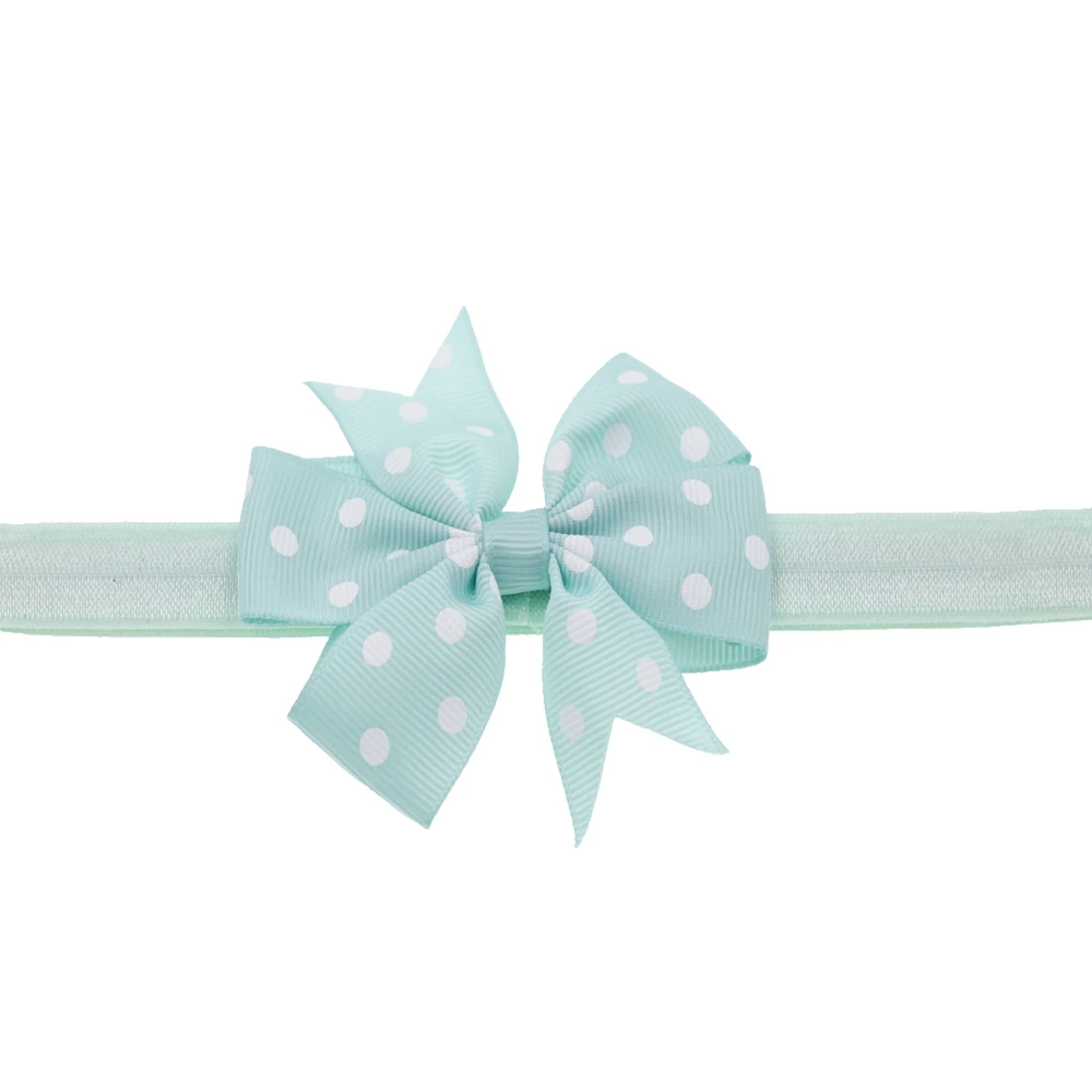 Детская повязка на голову в горошек с бантом для девочек эластичная волосы