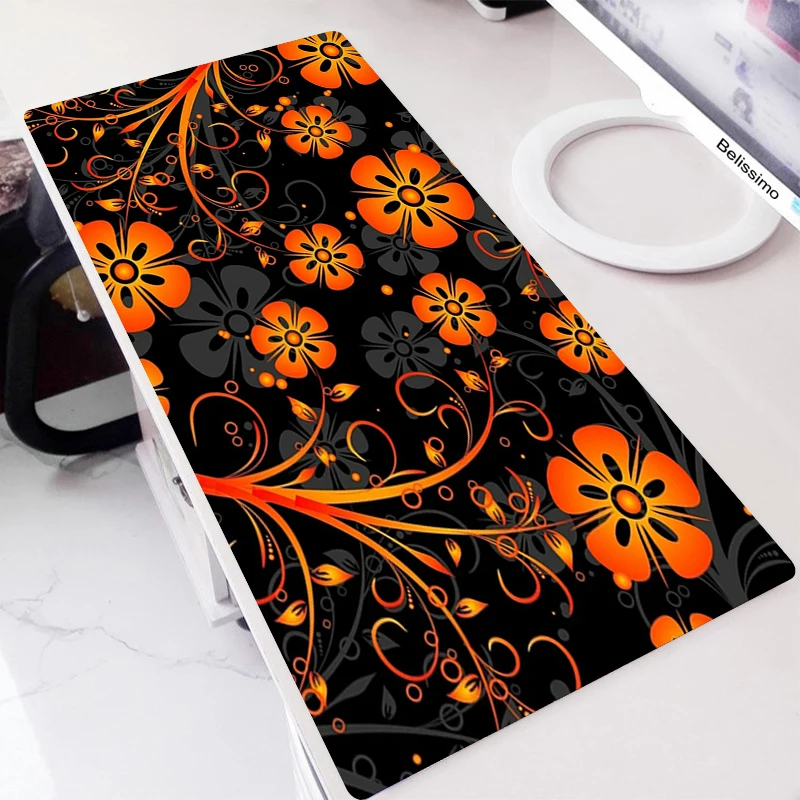 Large Gaming Mouse Pad Floral Flowers Computer Desk Mat XXL 900X400 Rubber Mousepad Mouse Keyboard Accessories Notebook Desk Mat