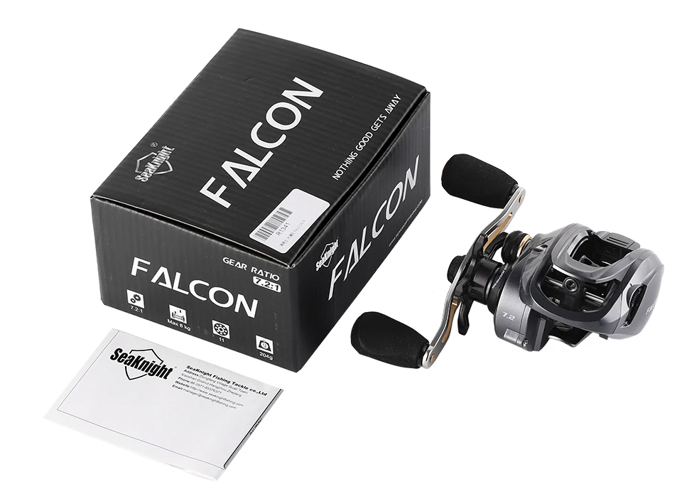 SeaKnight FALCON 7,2: 1 8,1: 1 высокоскоростная катушка для baitcasing 190 г Супер Длинное литье для рыбалки максимальная тяга мощность 18LB ловля карпа снасти