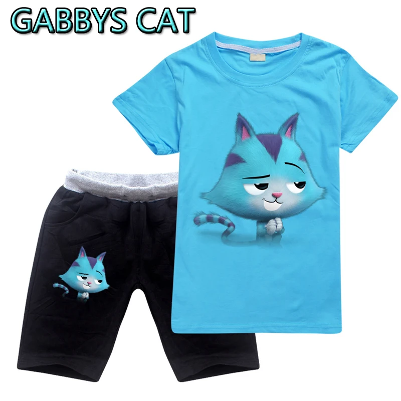 

Cute A FOR ADLEY Cat Toddler Boy Clothes Summer Cotton Short Sleeve T Shirt Shorts Creeper Cosplay Costume Girls Tops Pants Set