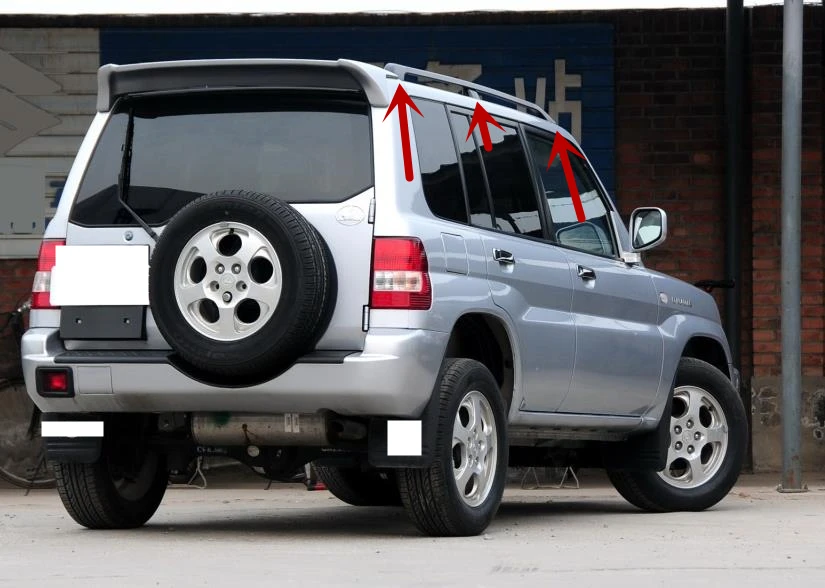 5-дверная версия Полка на крышу без рисования для Pajero Pinin полка Montero Io черная