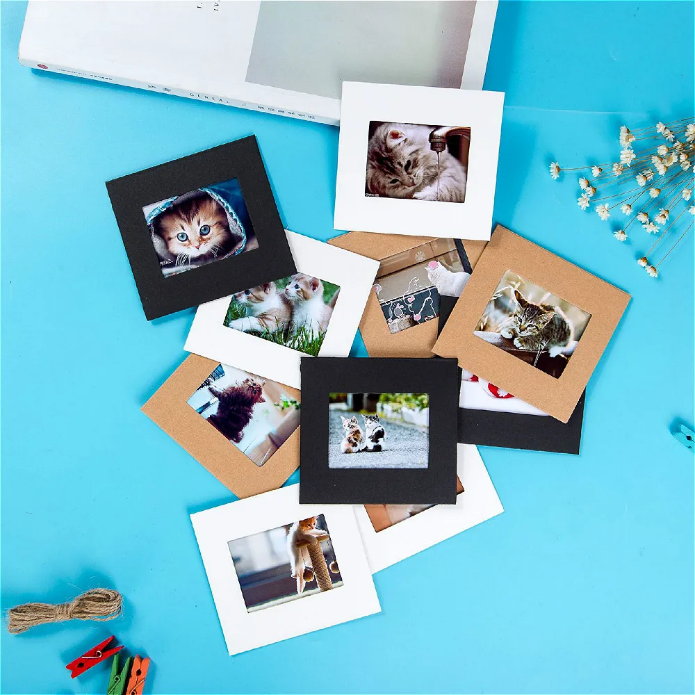 10 шт. DIY фоторамка деревянный зажим бумажный держатель для фотографий настенное