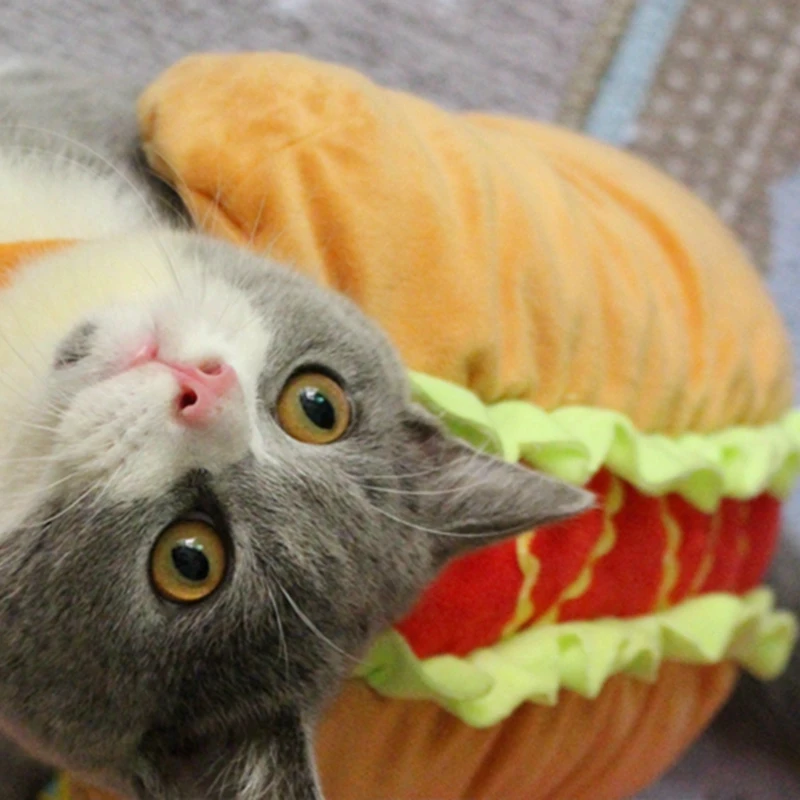 

[Pet Costumes] Hotdog Sandwich Cat Costume, The Cat Burger, Funny Costume for Kittens, Cats and Small Dogs