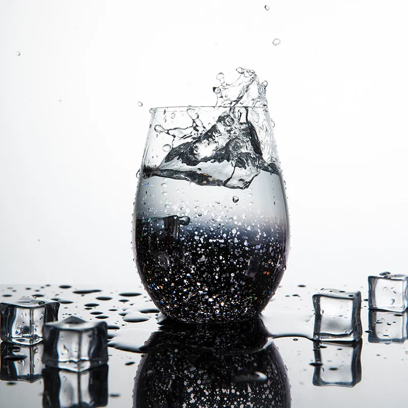 Скандинавские прозрачные стеклянные чашки со звездами термостойкие пивные