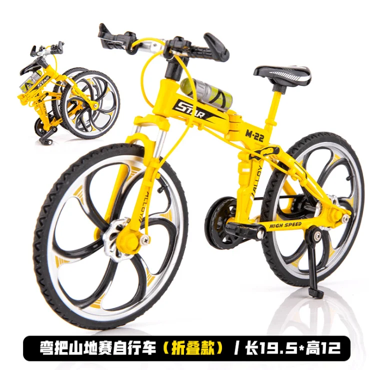 

1: 10 simulation folding mountain bike male and female alloy truck bicycle model children toy gift