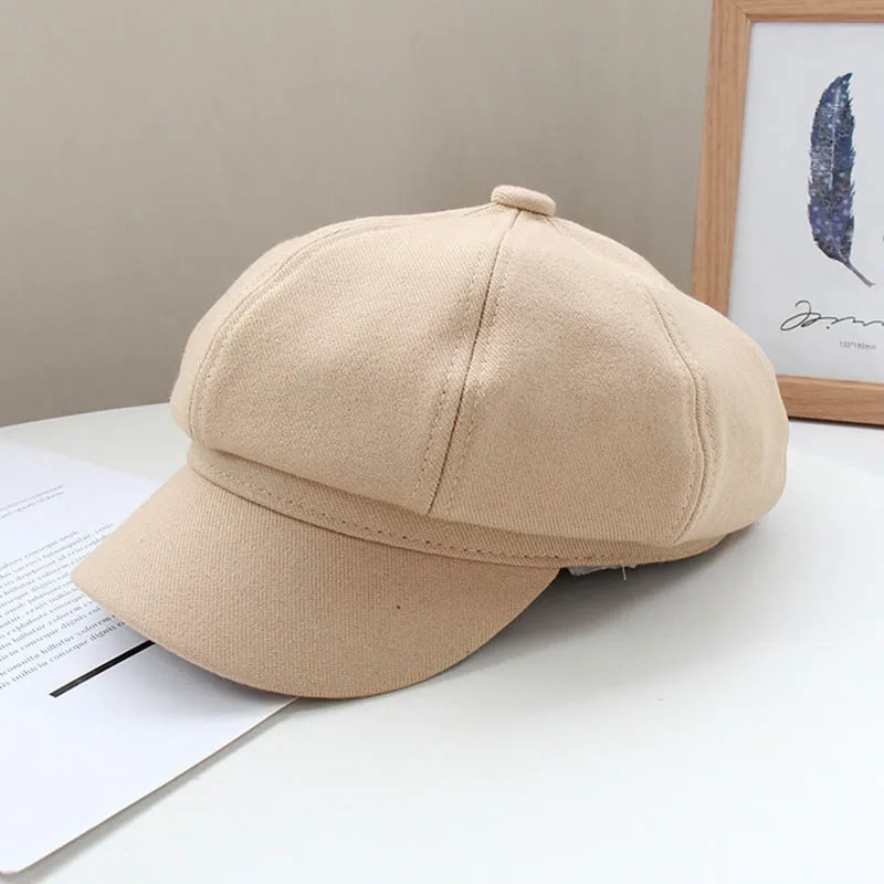 Новинка 2020 осенняя восьмиугольная кепка Fibonacci Женский однотонный берет Ретро