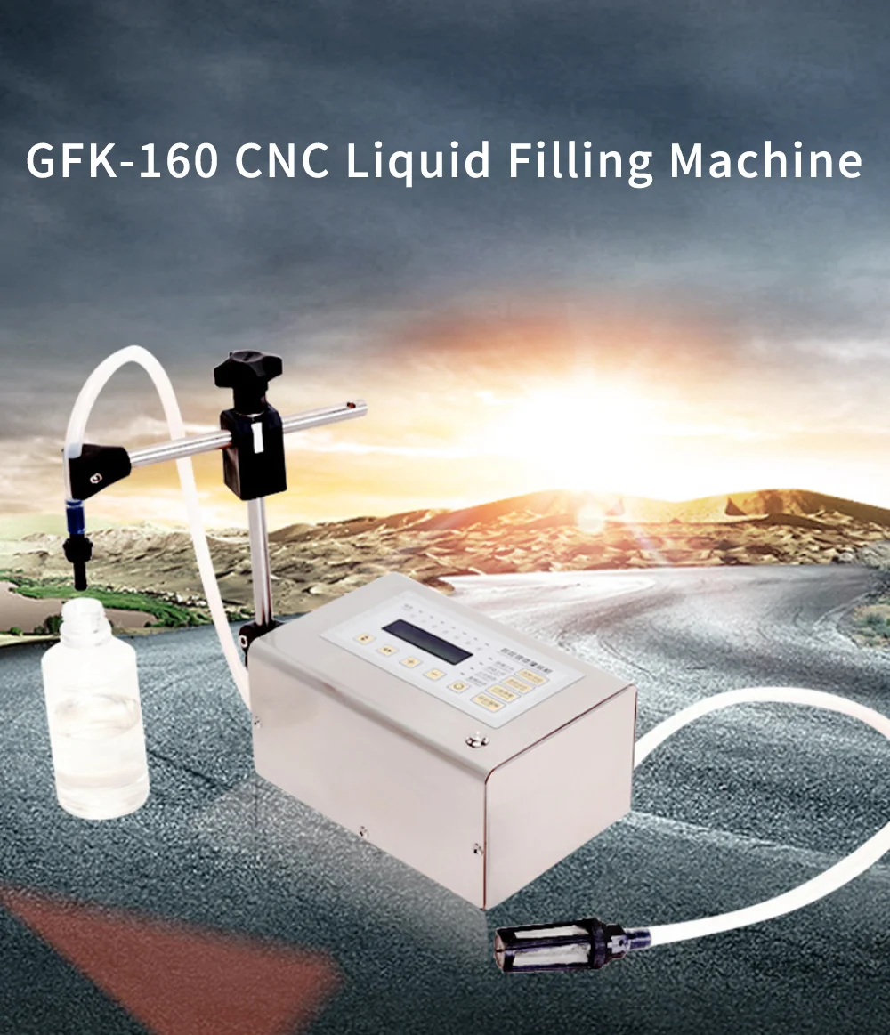 

GFK-160 Bottle filling machine liquid filler Digital Control Pump Drink Water Liquid Filling Machine 5-3500ml