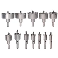12 PC 16mm-70mm Alloy Drill Bit Holes Set for Iron Sheet Stainless Steel  Drill Bit Hole Saw Cutter Triangular Handle