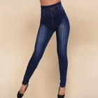 Сексуальные женские джинсы брюки с высокой талией Леггинсы эластичные утягивающие брюки размера плюс для женщин, леггинсы для фитнеса, женские джинсы с застежкой-молнией