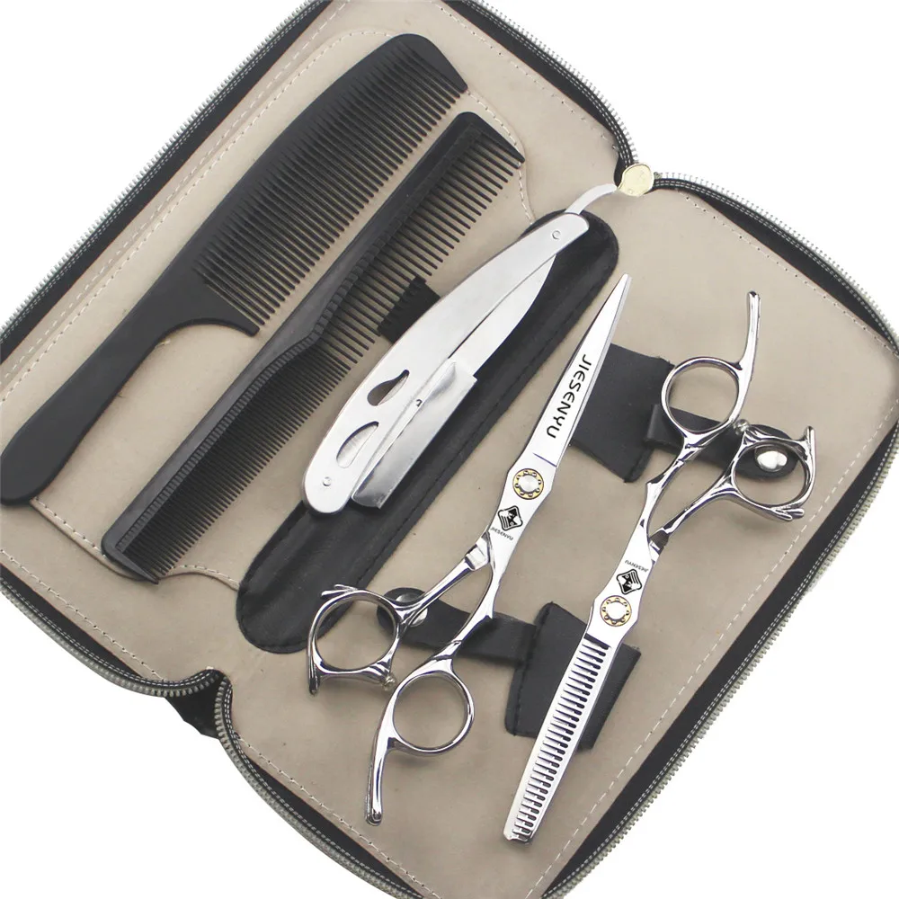 

6.0inch hairdressing set Pet scissors Japan 440C Sharp Quick-cut hair scissors with advanced screws Adjustable