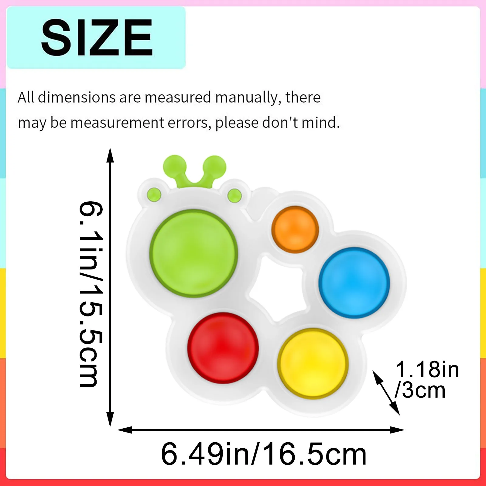 

Fidget Toys Caterpillar Hand Grasping Board Simpl Dimmer Small Tentacles Press Color Ball Educational Toy For Kids