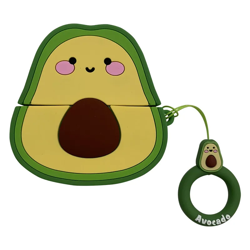 

Avocado Case For Airpods Pro Cute Peach Cartoon Soft Silicone Earphone Cases For Apple Airpod Pro Case Cute Cover Funda Keychain