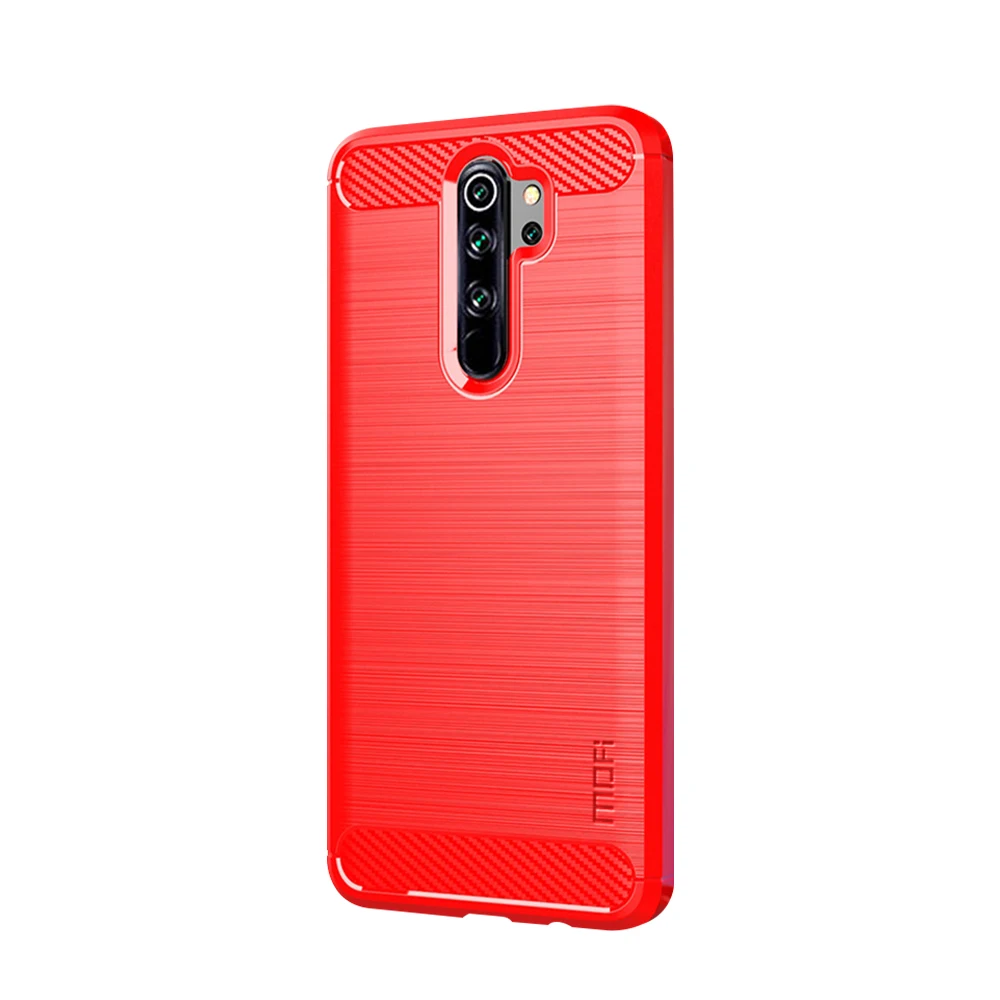 Для Xiaomi Redmi Note 8 Pro MOFI Мягкий ТПУ чехол из углеродного волокна чехол для Xiaomi Redmi Note 8 Pro Чехол Для Телефона - Цвет: Красный