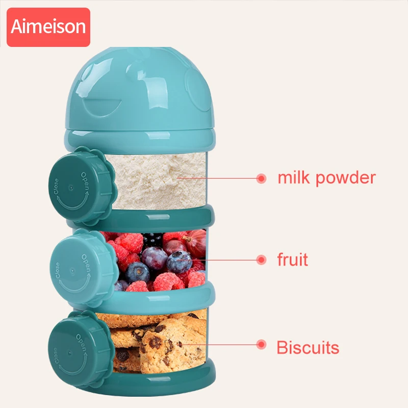 3 слоя лягушка стиль портативный ящик для хранения детского питания эфирные