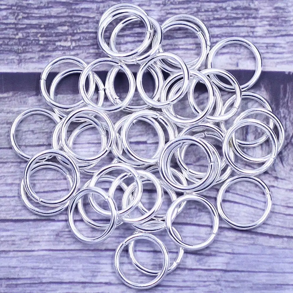 

2000Pcs Open Jump Rings Round Alloy Silver Plated Jewelry DIY Findings Charms 3.5x0.7mm