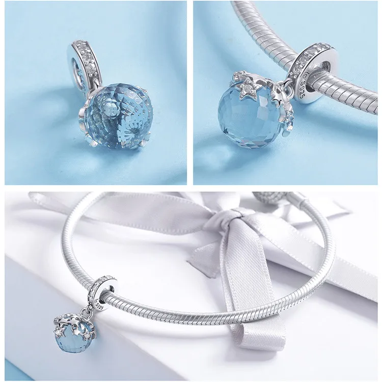 Подходит для браслета Pandora, серебро, 925, милый циркон, попугай, Kingfisher, амулеты CZ, единорог, пчела, велосипед, бусины для изготовления ювелирных изделий