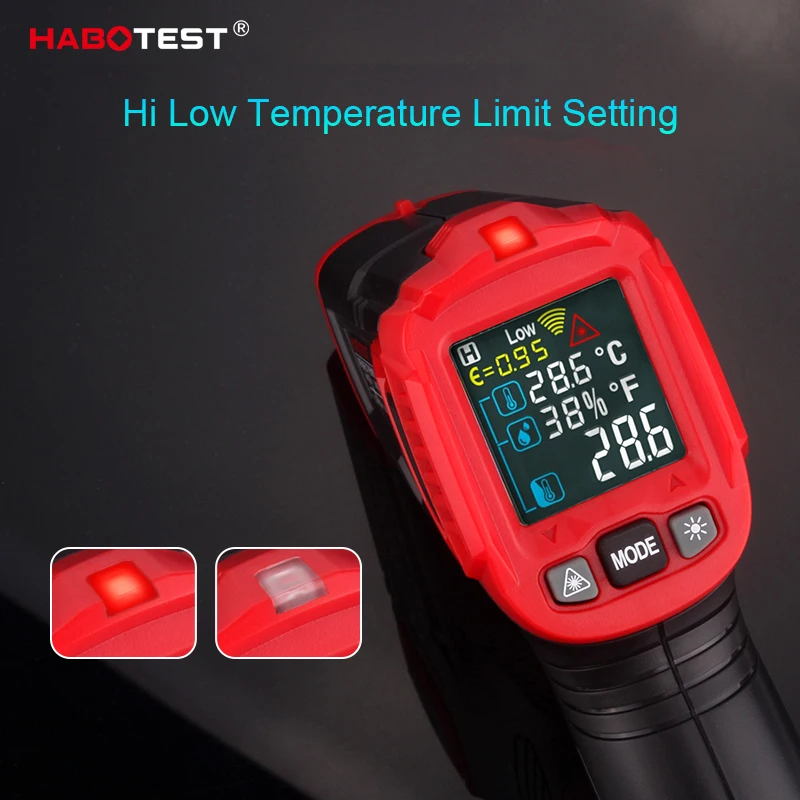 Infrared thermometer digital Weather Station Hygrometer Temperature Meter Humidity Ambient Laser Thermometre | Инструменты