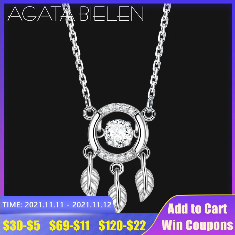 

Sweet Dreamland 925 Sterling Silver Dreamcatcher Link chain necklace for Women Jewelry Pendant Elegant Statement Nacklack