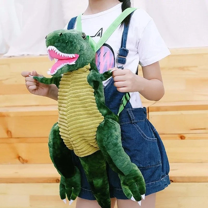 

Яркий креативный 3D-Рюкзак Dinasour, милые вельветовые рюкзаки с животными для родителей и детей, подарочные сумки Dinasour для путешествий и школы