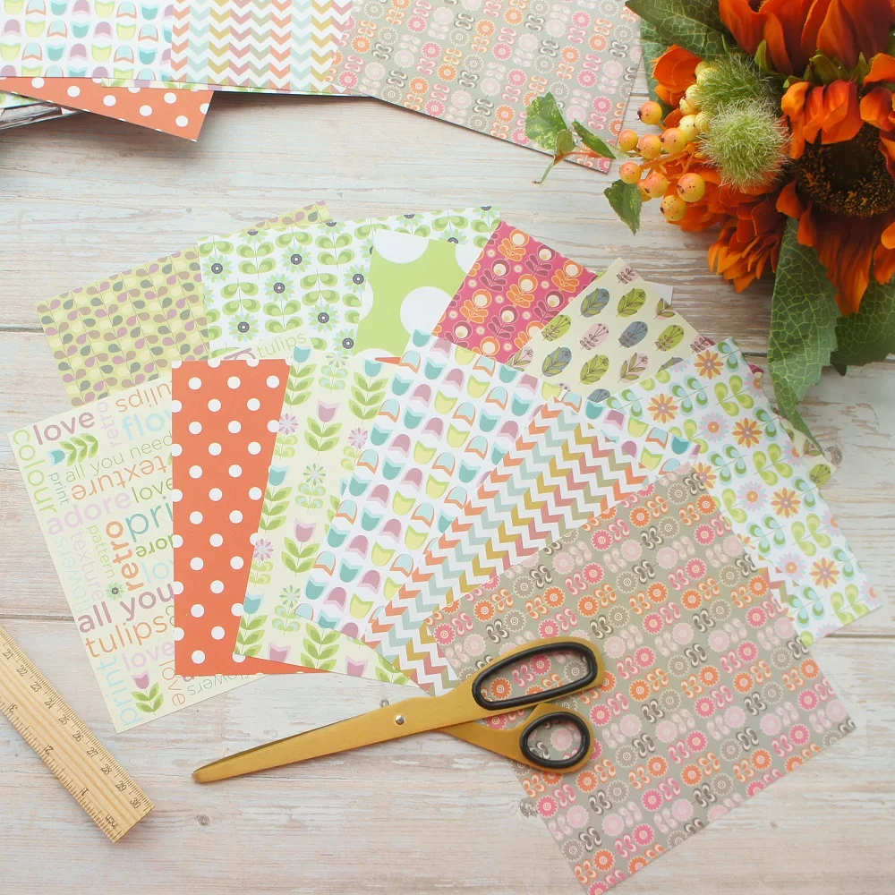 

24 Sheets DIY 12 Style 15.2*15.2cm The Field of Spring Theme Craft Paper Scrapbooking Creative Paper DIY Gift Use