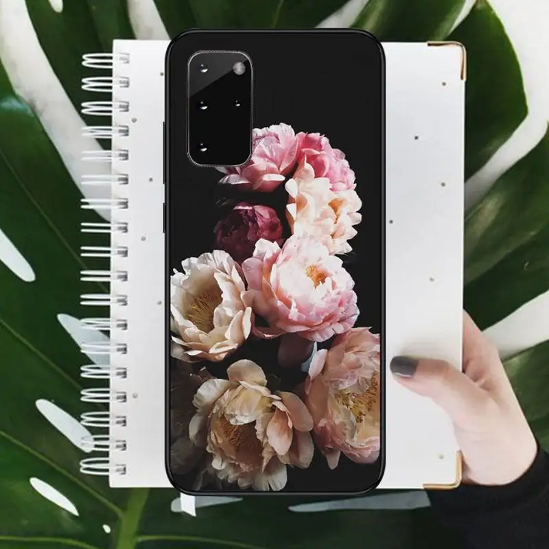 

peony Phone Case For Samsung Galaxy S8 S9 S10 Plus S10E Note 3 4 5 6 7 8 9 10 Pro Lite cover