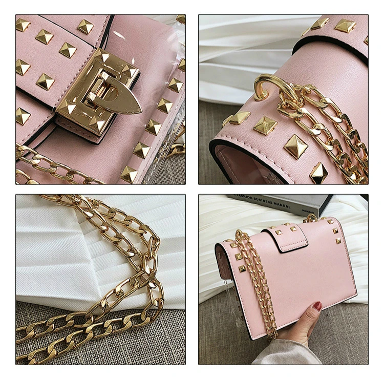 2020 модная прозрачная забавная Женская пляжная сумка через плечо с цепочкой