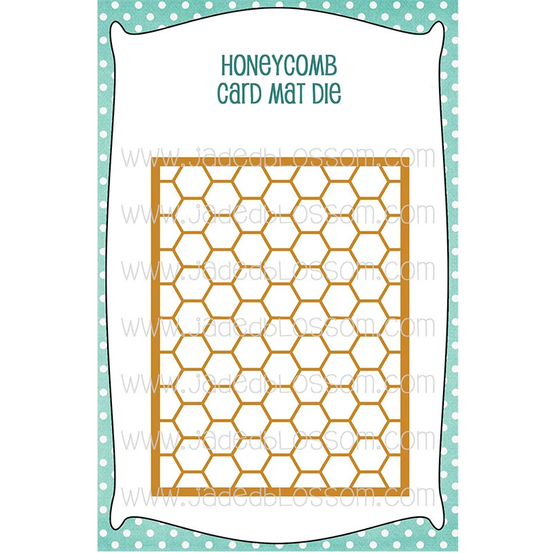 

Honeycomb Card Mat Rectangle Metal Cutting Dies for Scrapbooking Stencil Knife Mould Blade Punch Model Craft Decoration Template