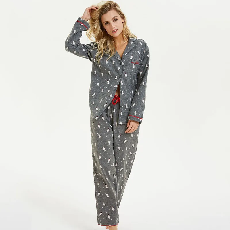 Женская пижама теплая зимняя женская хлопок пижамы женские новая Пижама из