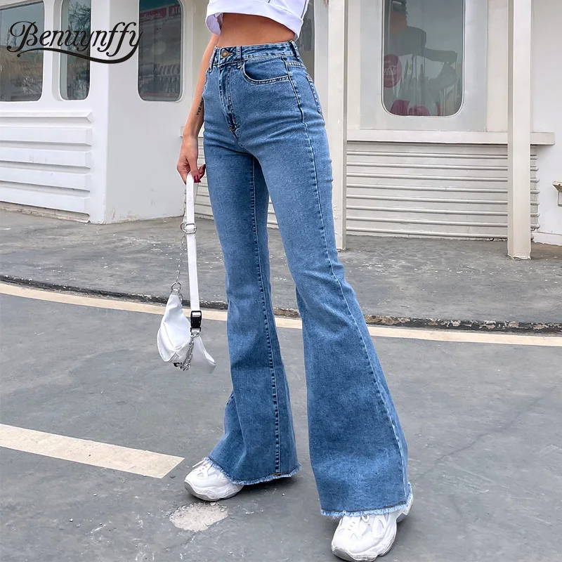 Женские джинсы-клеш Benuynffy размеры XS - L цвет в ассортименте |
