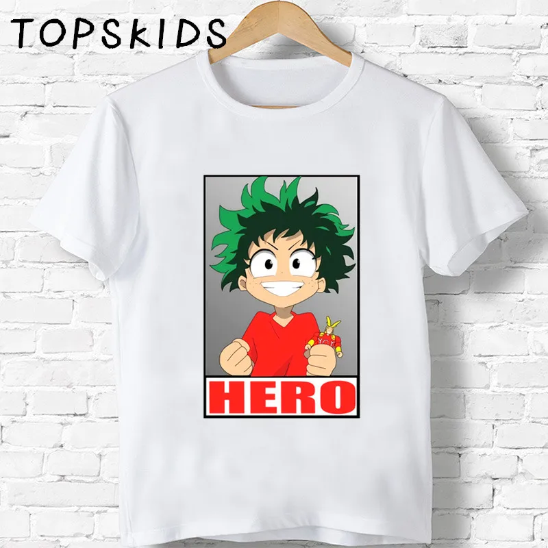 

2021 Anime My Hero Academia Cartoon Print Kids T-shirts Boku No Hero Academia Boys Girls Funny Baby Tops Children Tshirt,HKP2449