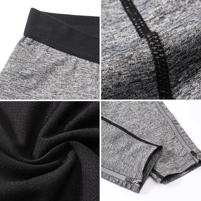 Для мужчин для фитнеса кроссфита тренировочные леггинсы с светоотражающий