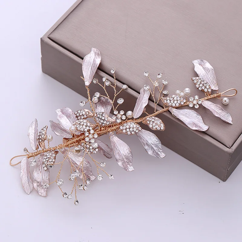 

Bridal headband new crystal leaf wedding dress accessories