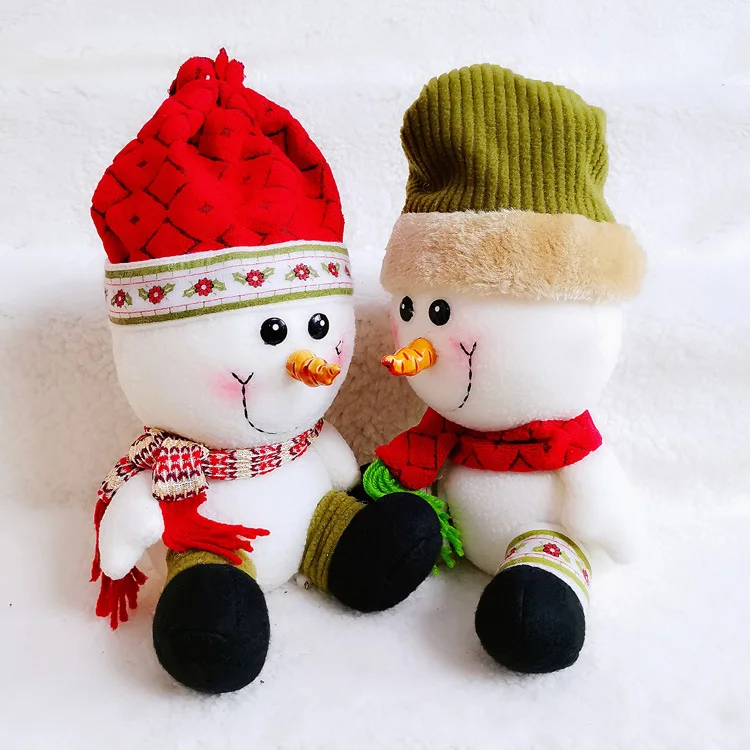 

Christmas Snowman Plush Toys Couple Xmas Gifts Ornaments Decoration Children's Cute Stuffed Dolls Kids Christmas Birthday Gifts