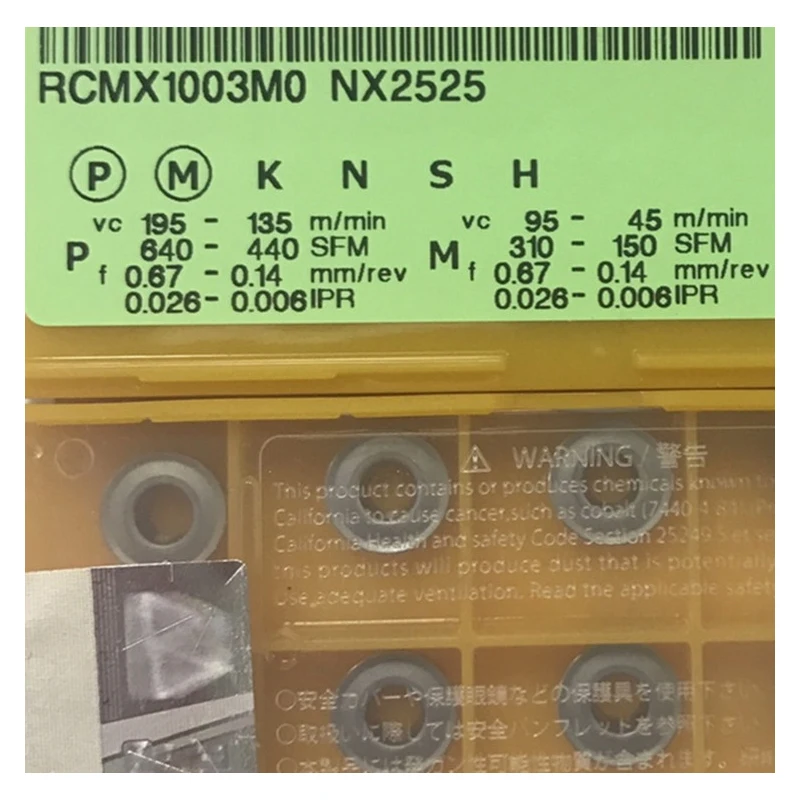 

100% Original RCMX RCMX1003MO NX2525 RCMX1204MO 10pcs CNC lathe Insertion Machined Blade Carbide Insert Imported From Japan MO