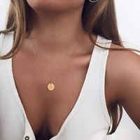 new tiny initial letter pendant necklace for women 26 alphabet charms gold color link chain necklace name collares mujer jewelry