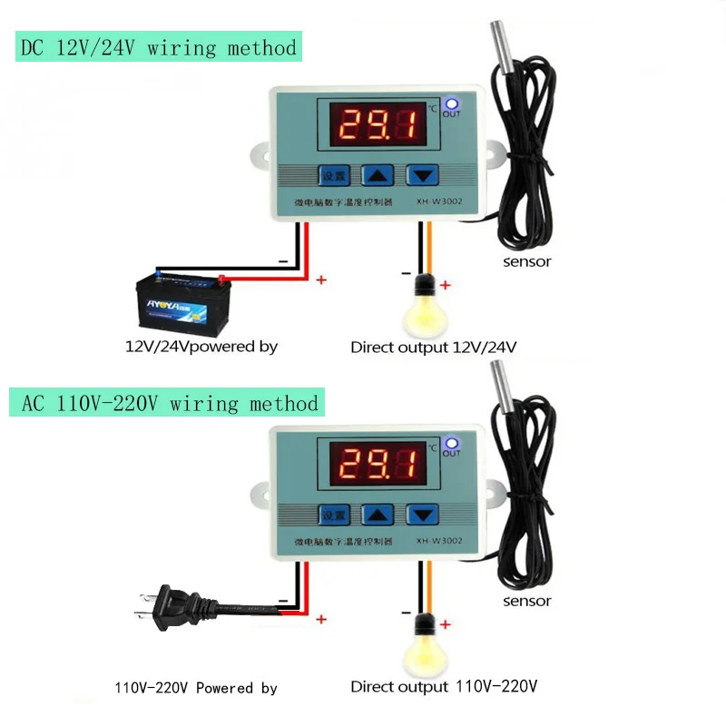 Цифровой светодиодный термостат XH W3002
