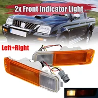 2pcs car front bumper fog light bar lamp indicator blinker car lights for mitsubishi triton ute mk series 1 2 3 19962006