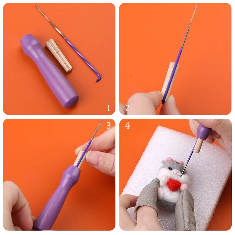 MIUSIE Wool Felt Kit Needle Felting Tool Fibre Fabric DIY Handmade Craft For Craftwork | Дом и сад