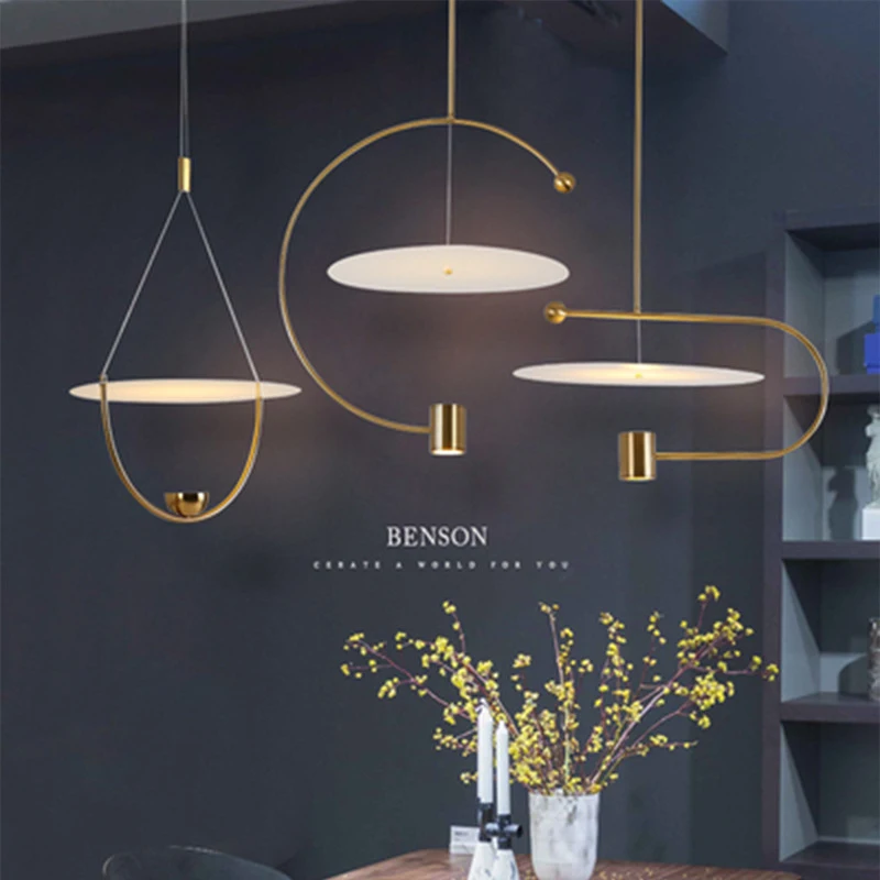 

Modern Light Luxury Acrylic Lamp For Restaurant Living Room LED Pendant Lamp AC220V Warm Lighg 3000K Pendant Lights