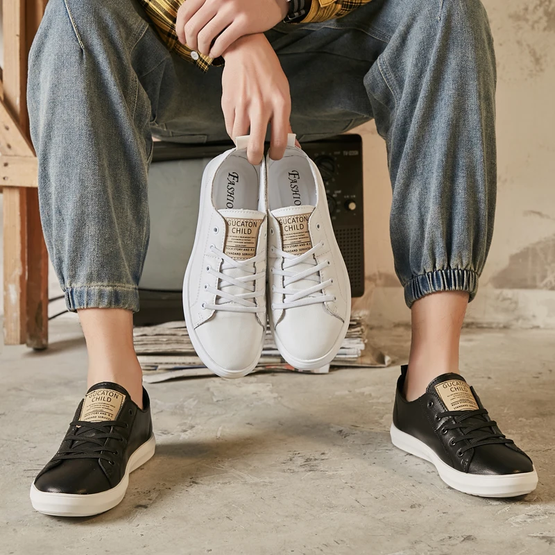 

Men's leather shoes casual breathable fashion comfortable soft Lefu shoes casual shoes men's high quality sports casual shoes