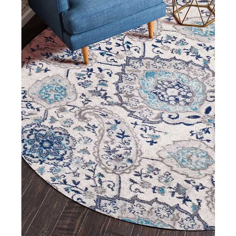 

Geometric Circular Carpet Nordic Style Living Room Bedroom Floor Mats Breathable Non-slip Area Carpet Home Decoration