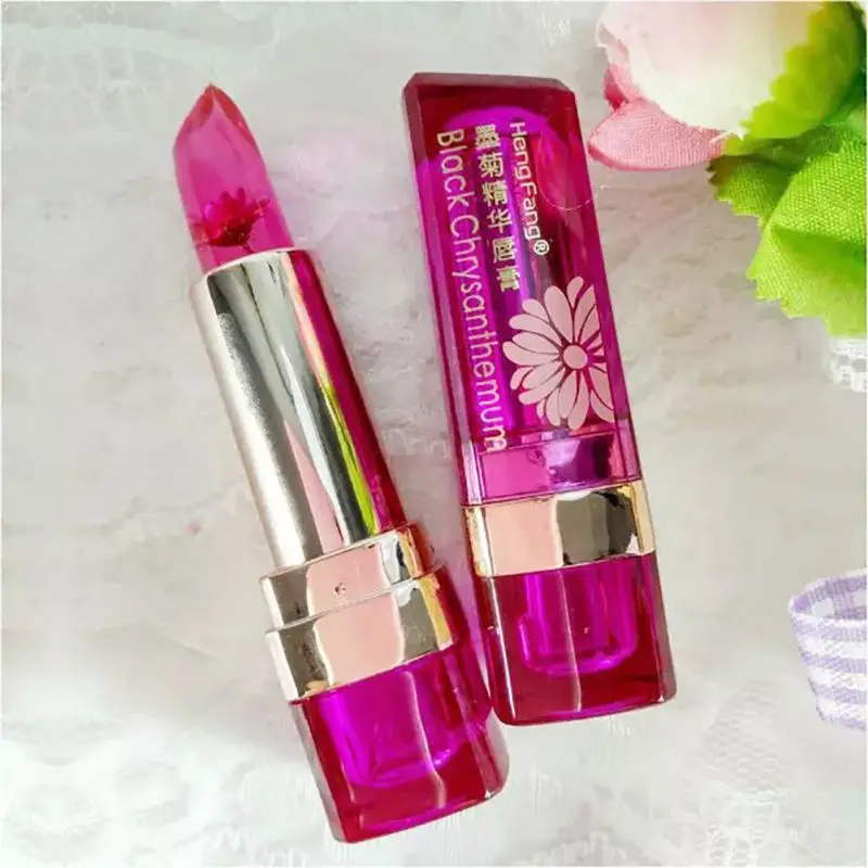 Черный помада Хризантема 3 фруктовых вкусов Температура изменения Увлажняющая