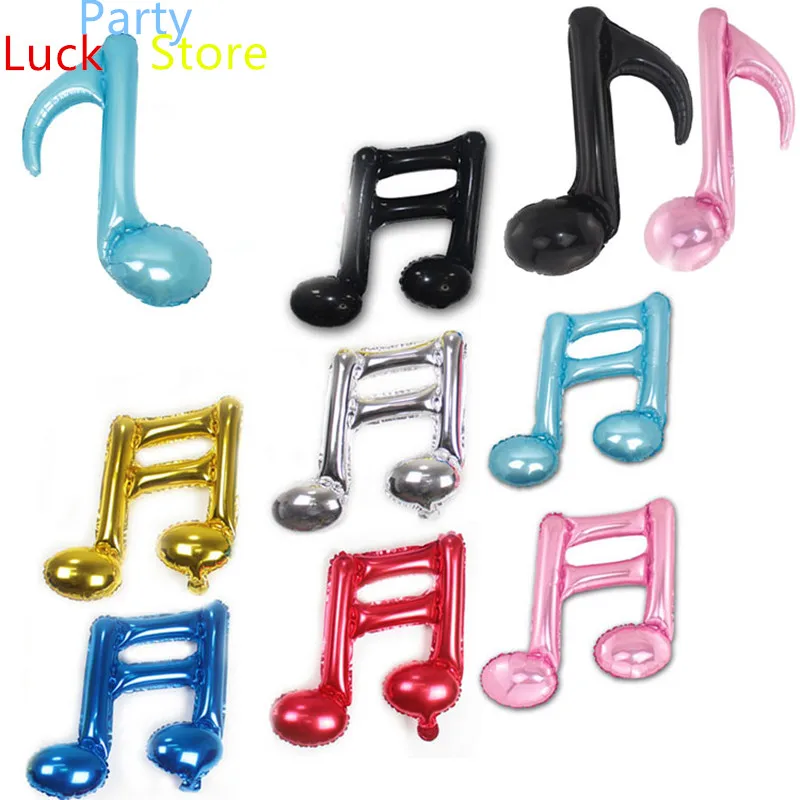 

5pcs 50 X 45cm colorful music Note Balloons Summer Sweet Water Party Children Birthday Wedding Decoration Baby Shower Kids Toy