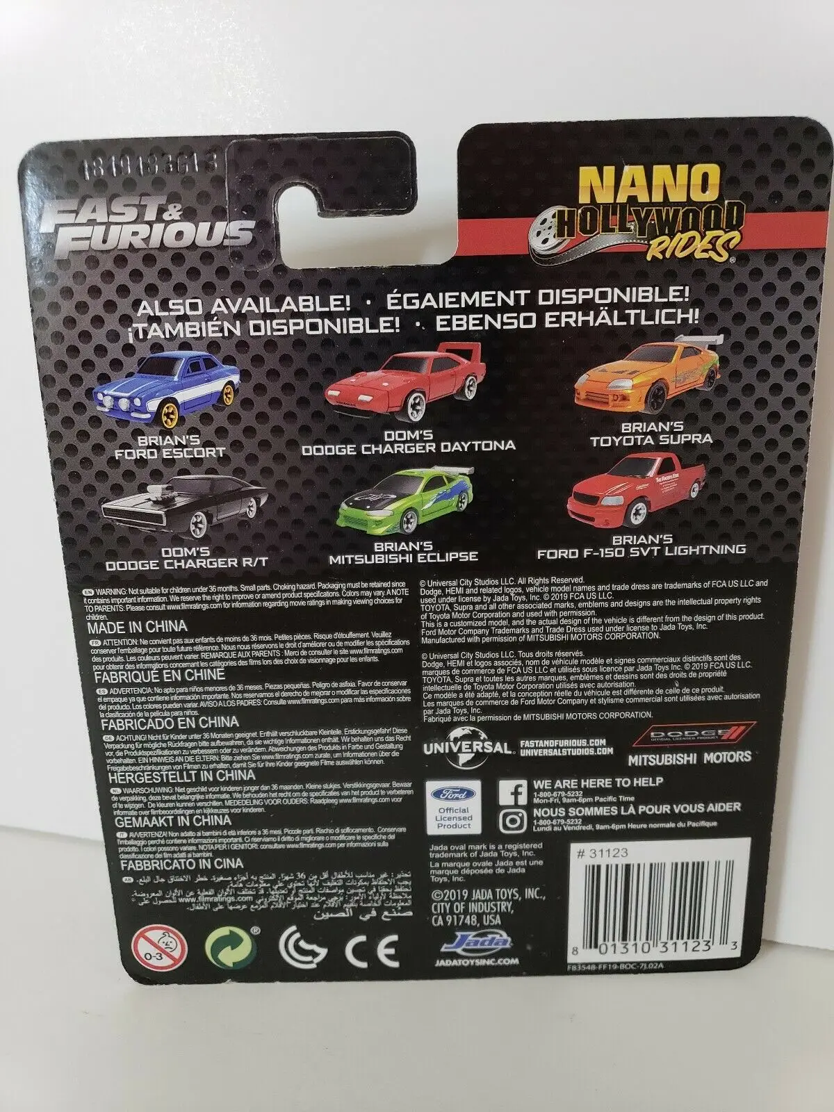 

Jada cars 1/128 Nano Fast & Furious Dodge charger & Mitsubishi eclipse & Ford F-150 svt Collection car 3 even bag Christmas gift