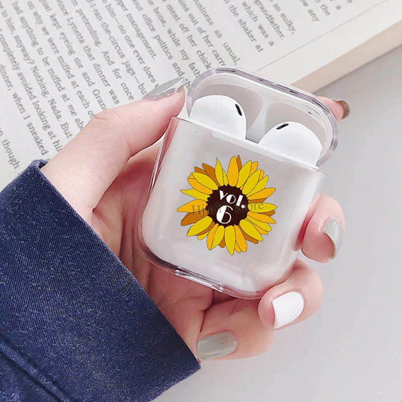 

Подсолнечника Vol 6 мягкий чехол из ТПУ для Apple AirPods 2 прозрачных отделения наушники чехол для переноски 1 принципиально Капа