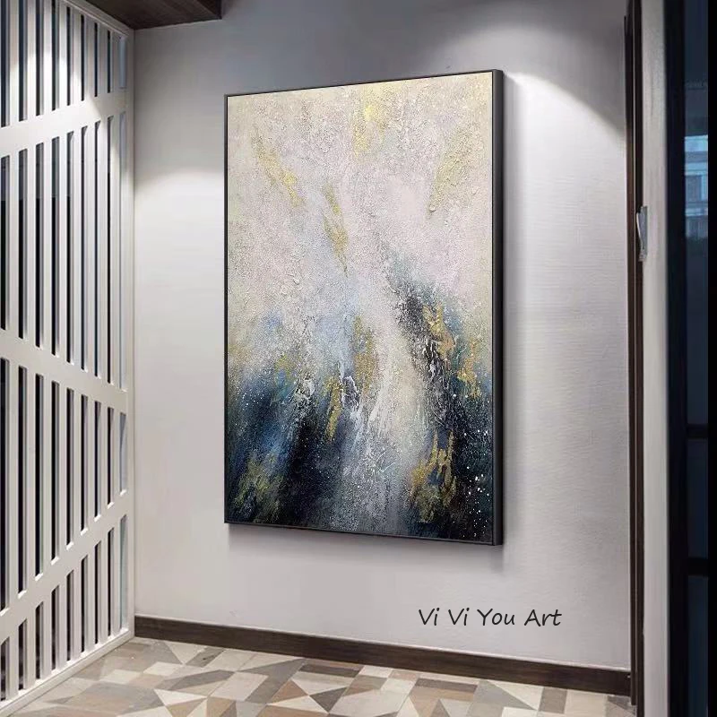 

Abstract painting Handpainted Oil Painting On Canvas 100% Handmade Texture foil Oil Painting For Bedroom bedroom Home Decoration