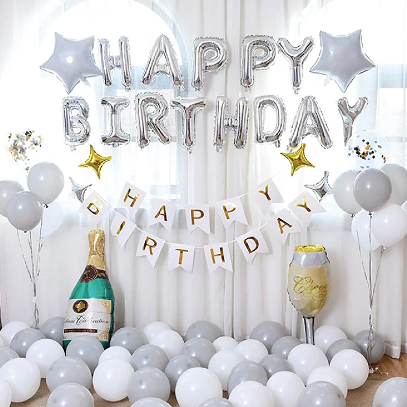 Русский счастливый день рождения воздушные шары 16 дюймов Алфавит буквы гелий