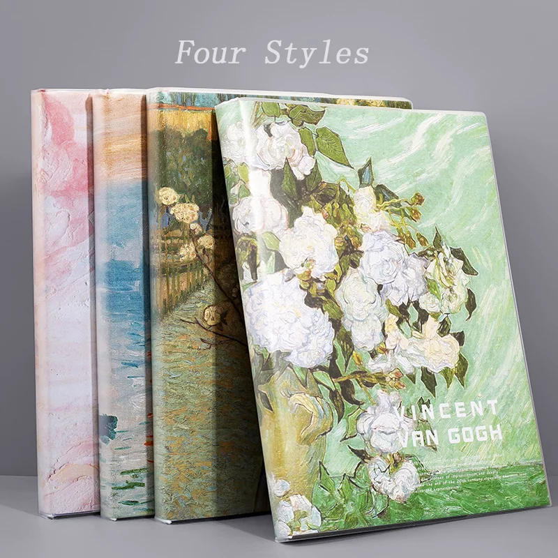 

Супер толстый блокнот A4, милый блокнот для студентов, ретро-канцелярские товары цветов, чехол из искусственной кожи, школьные принадлежност...